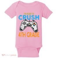 Im Ready To Crush 4th Grade Video Game Back To School Baby Bodysuit thumb 0