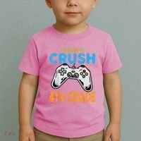Im Ready To Crush 4th Grade Video Game Back To School Toddler T-Shirt thumb 2