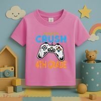 Im Ready To Crush 4th Grade Video Game Back To School Toddler T-Shirt thumb 3