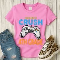 Im Ready To Crush 4th Grade Video Game Back To School Women's T-Shirt thumb 3