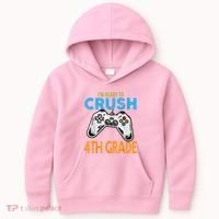 Im Ready To Crush 4th Grade Video Game Back To School Kids Hoodie thumb 0