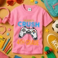 Im Ready To Crush 4th Grade Video Game Back To School Kids T-Shirt thumb 3