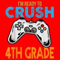Im Ready To Crush 4th Grade Video Game Back To School Santa Hat thumb 1