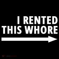 I Rented This Whore Funny Offensive Saying Coaster thumb 2