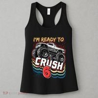 IM Ready To Crush 6 Monster Truck 6th Birthday Gift Boy Women's Tank Top thumb 3