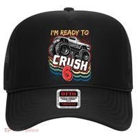 IM Ready To Crush 6 Monster Truck 6th Birthday Gift Boy Hat thumb 0