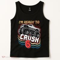 IM Ready To Crush 6 Monster Truck 6th Birthday Gift Boy Tank Top thumb 2