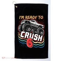 IM Ready To Crush 6 Monster Truck 6th Birthday Gift Boy Golf Towel thumb 0