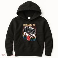 IM Ready To Crush 6 Monster Truck 6th Birthday Gift Boy Kids Hoodie thumb 0