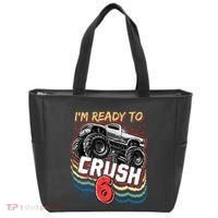 IM Ready To Crush 6 Monster Truck 6th Birthday Gift Boy Tote Bag thumb 0