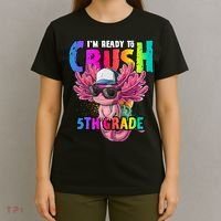 I'm Ready To Crush 5th Grade Axolotl Back To School T-Shirt thumb 4