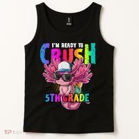 I'm Ready To Crush 5th Grade Axolotl Back To School Tank Top thumb 2