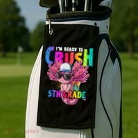 I'm Ready To Crush 5th Grade Axolotl Back To School Golf Towel thumb 2