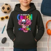 I'm Ready To Crush 5th Grade Axolotl Back To School Kids Hoodie thumb 2