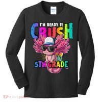 I'm Ready To Crush 5th Grade Axolotl Back To School Kids Long Sleeve Shirt thumb 0