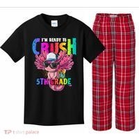 I'm Ready To Crush 5th Grade Axolotl Back To School Kids Plaid Pajama Set thumb 0