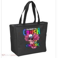 I'm Ready To Crush 5th Grade Axolotl Back To School Tote Bag thumb 2