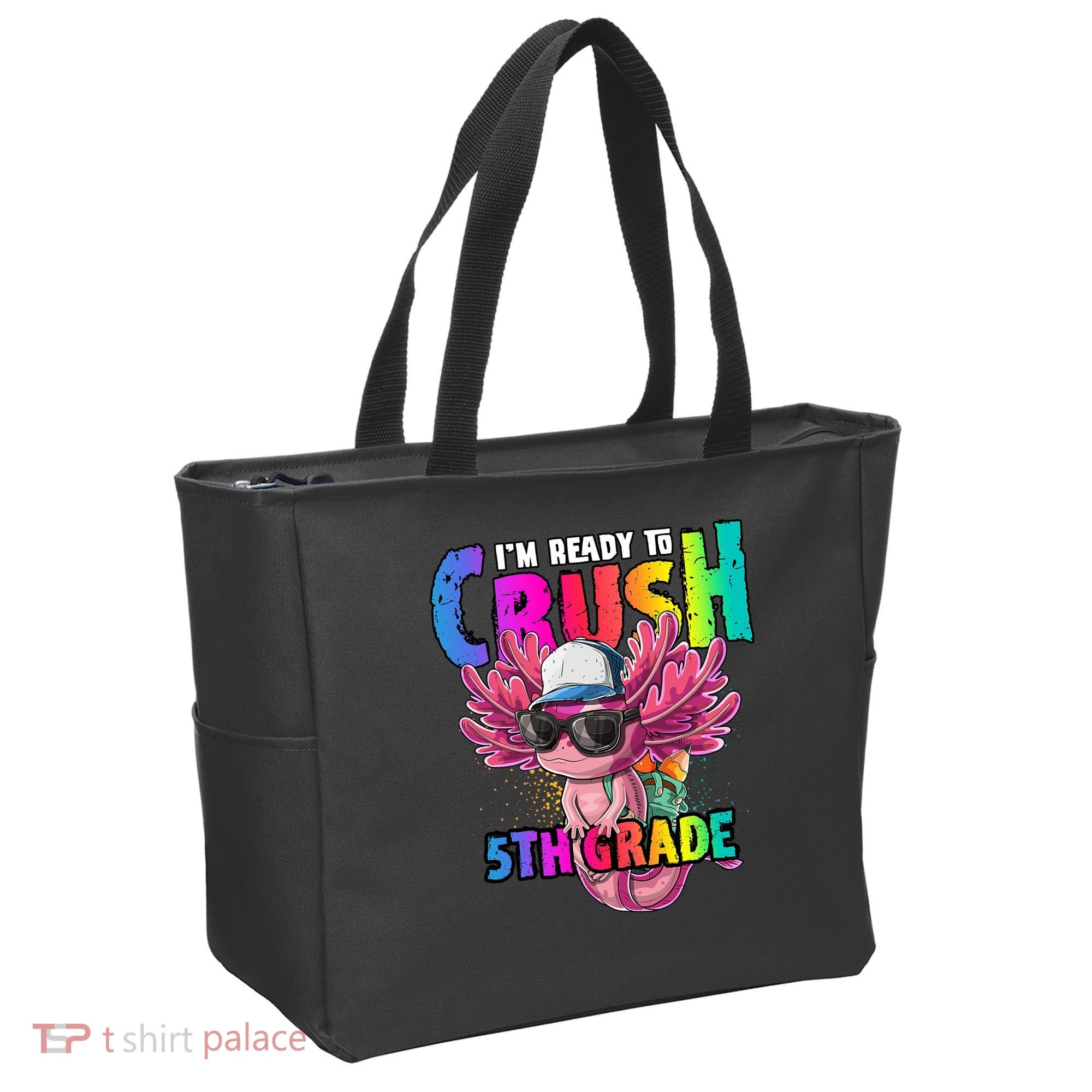 I'm Ready To Crush 5th Grade Axolotl Back To School Tote Bag