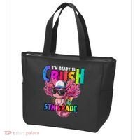 I'm Ready To Crush 5th Grade Axolotl Back To School Tote Bag thumb 3