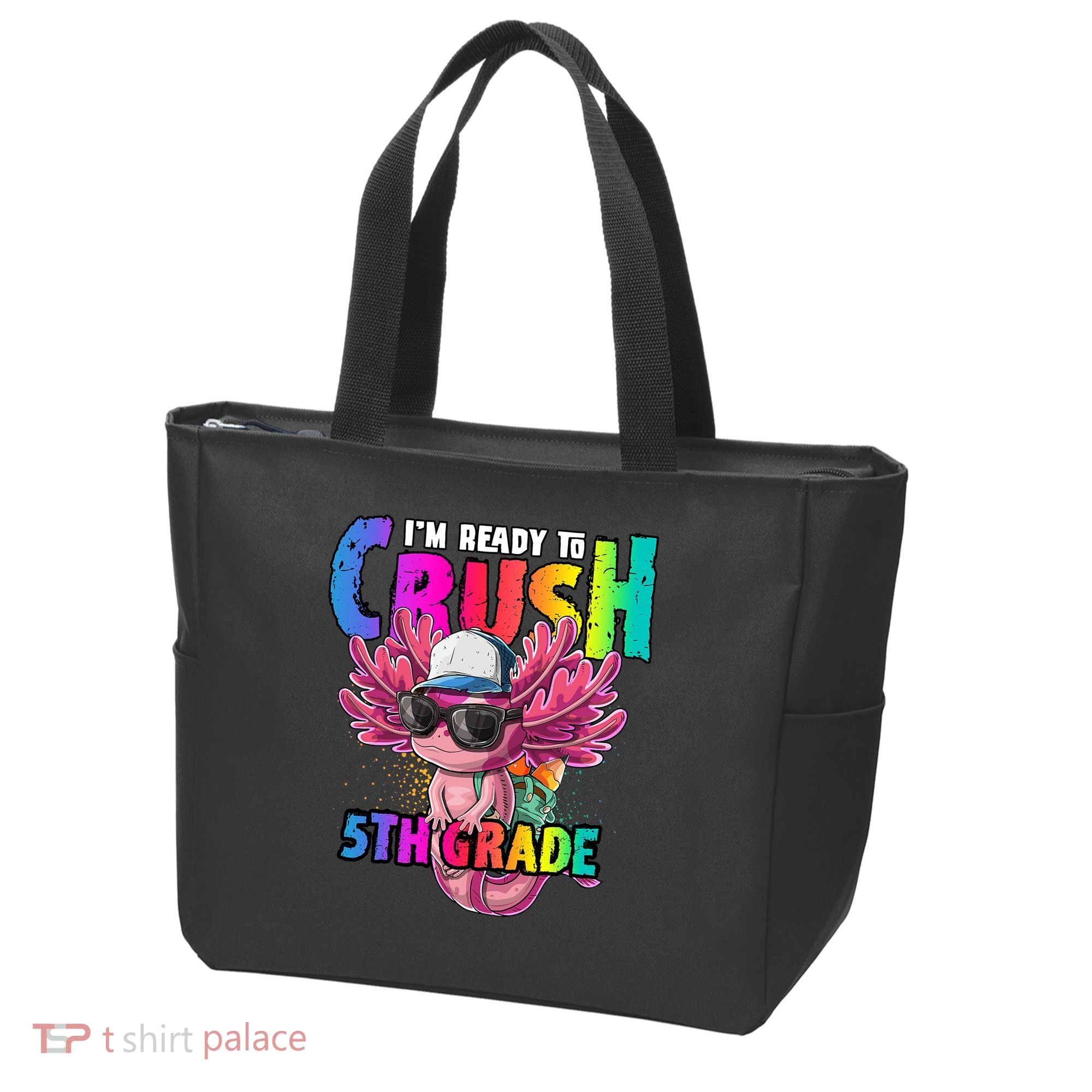 I'm Ready To Crush 5th Grade Axolotl Back To School Tote Bag