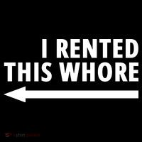 I Rented This Whore Funny Offensive Saying Coaster thumb 2