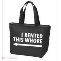 I Rented This Whore Funny Offensive Saying Tote Bag thumb 3