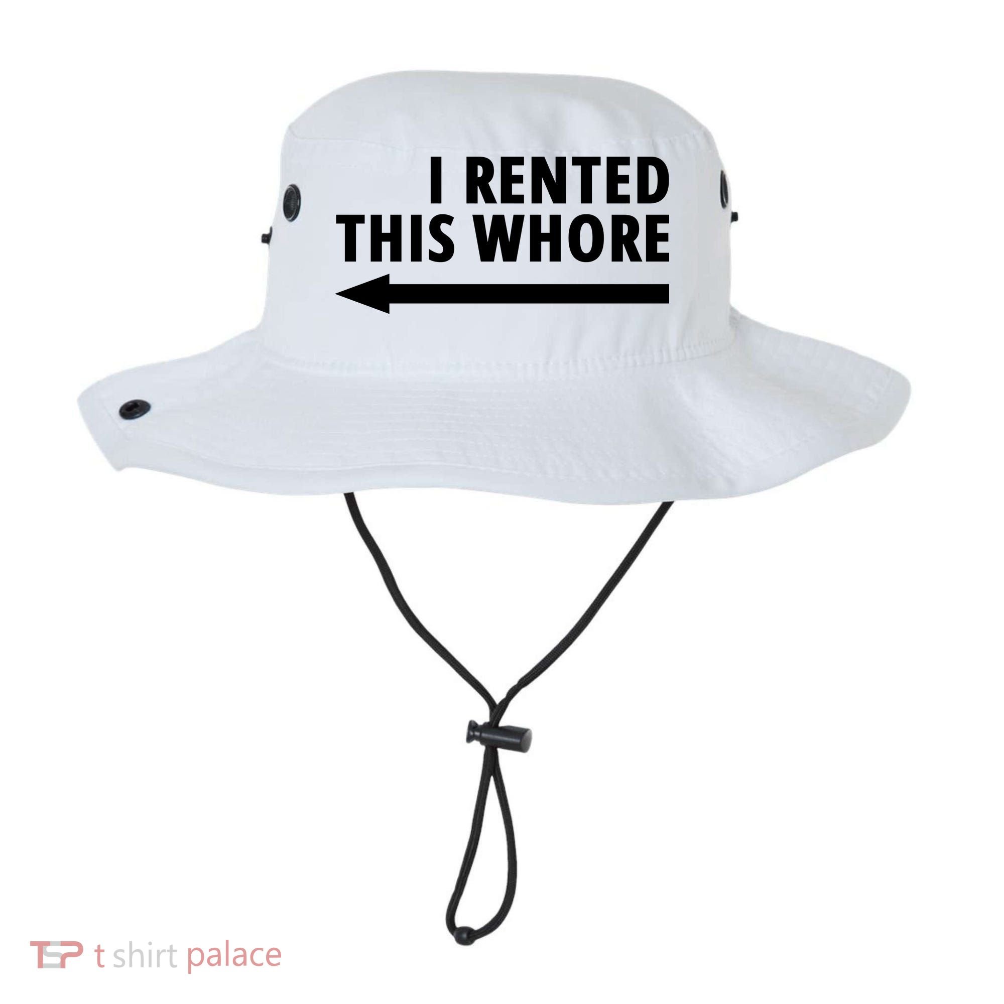 I Rented This Whore Funny Offensive Saying Bucket Hat