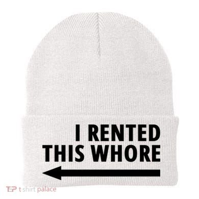 I Rented This Whore Funny Offensive Saying Beanie