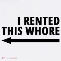 I Rented This Whore Funny Offensive Saying Ornament thumb 1