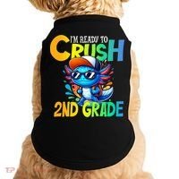 I'm Ready To Crush 2nd Grade Axolotl Back To School Doggie Tank thumb 0