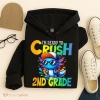 I'm Ready To Crush 2nd Grade Axolotl Back To School Hoodie thumb 4