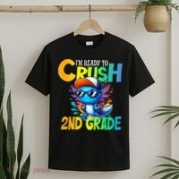 I'm Ready To Crush 2nd Grade Axolotl Back To School T-Shirt thumb 2