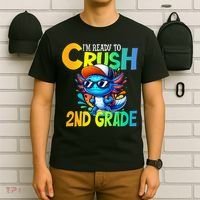 I'm Ready To Crush 2nd Grade Axolotl Back To School T-Shirt thumb 6