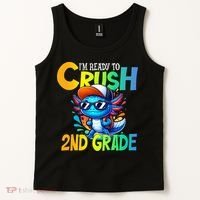 I'm Ready To Crush 2nd Grade Axolotl Back To School Tank Top thumb 2