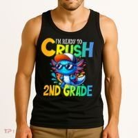 I'm Ready To Crush 2nd Grade Axolotl Back To School Tank Top thumb 3