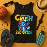 I'm Ready To Crush 2nd Grade Axolotl Back To School Tank Top thumb 4