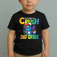 I'm Ready To Crush 2nd Grade Axolotl Back To School Toddler T-Shirt thumb 2