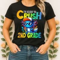 I'm Ready To Crush 2nd Grade Axolotl Back To School Women's T-Shirt thumb 2