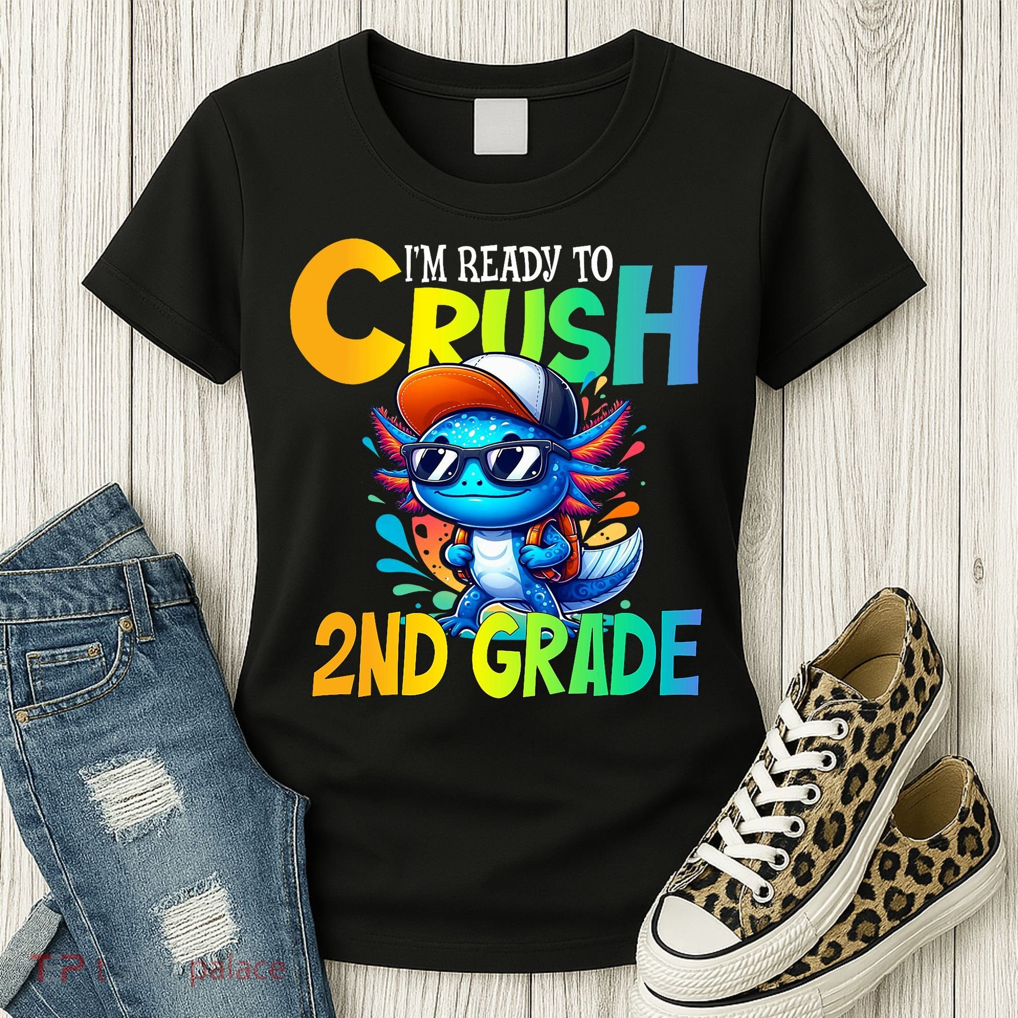 I'm Ready To Crush 2nd Grade Axolotl Back To School Women's T-Shirt
