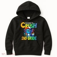 I'm Ready To Crush 2nd Grade Axolotl Back To School Kids Hoodie thumb 0