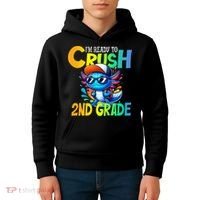 I'm Ready To Crush 2nd Grade Axolotl Back To School Kids Hoodie thumb 4