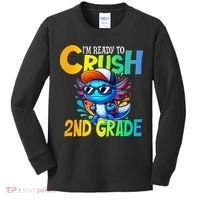 I'm Ready To Crush 2nd Grade Axolotl Back To School Kids Long Sleeve Shirt thumb 0