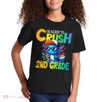 I'm Ready To Crush 2nd Grade Axolotl Back To School Kids T-Shirt thumb 2