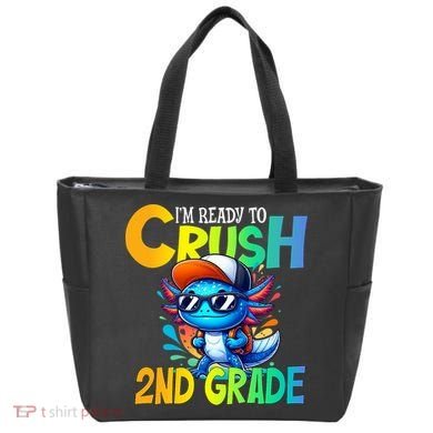 I'm Ready To Crush 2nd Grade Axolotl Back To School Tote Bag
