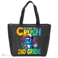 I'm Ready To Crush 2nd Grade Axolotl Back To School Tote Bag thumb 0