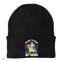 IM Ready To Crush 1st Grade School Unicorn Riding Dinosaur Cute Gift Beanie thumb 0