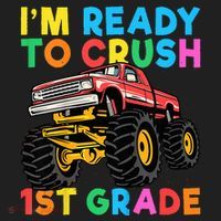 Im Ready To Crush 1st Grade First Day Monster Truck Beanie thumb 2