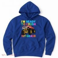 Im Ready To Crush 1st Grade First Day Monster Truck Hoodie thumb 0