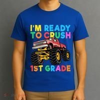 Im Ready To Crush 1st Grade First Day Monster Truck T-Shirt thumb 3