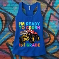 Im Ready To Crush 1st Grade First Day Monster Truck Women's Tank Top thumb 3